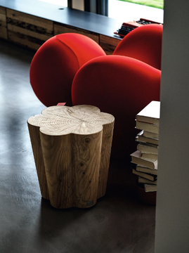 ROCCO - Low solid cedar wood stool by Riva 1920 - view 3